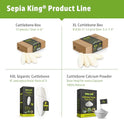 Sepia King - Medium - 100% Natural Calcium Supplement - Premium Cuttlebone Perfect for Birds, Tortoises, Snails, Reptiles - 12 Pack