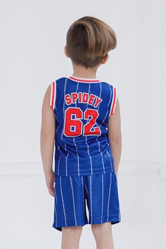 Marvel Boys' Athletic 2-Piece Basketball Jersey and Shorts Set Toddler to Big Kid