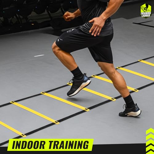 Teenitor Agility Ladder Speed Ladder Training Ladder for Soccer, Speed, Football Fitness Feet Training Carry Bag Agility Training Equipment 13 rungs, 23 feet