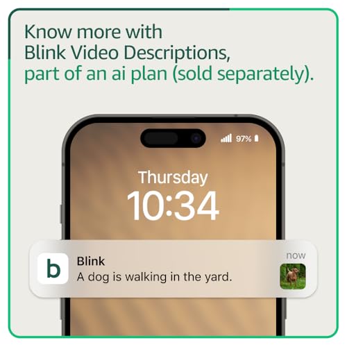 Blink Outdoor 4 – Wireless smart security camera, two-year battery life, two-way talk. Required Sync Module not included – Add-on camera