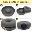 Cat Caves for Indoor Cats, Large Cat Tunnel for Multiple & Large Cats, Scratch Detachable Peekaboo Cat Cave Bed, Kitten Donut Kitty Hideaway Up to 45 Lbs