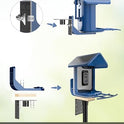 Onlyfly Bird Feeder Pole Stand – 74.5 Inch Height Feeding Station with 1-Inch Dia Heavy Duty for Hanging Feeders, Bird House Pole Mount Kit for Outdoor, Slip-Fit Connection