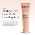 Kitsch Smoothing Air Dry Cream for Hair – Frizz Control Hair Care Product with Castor Oil & Coconut Oil – Weightless Styling Cream - Enhances Natural Texture Appearance | Ideal Gifts for Women – 5 oz