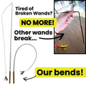 Forever Stick - The Unbreakable Cat Wand Toy, Durable Cat Toy Wand, Extra Long Cat String Toy, Cat Fishing Pole Toy for Bored Indoor Adult Cats, Cat Stick Toy, Cat Feather Wand, Cat Teaser Wand