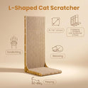 SMARTBEAN 3-Pack Cardboard Cat Scratcher for Indoor Cats, 23 Inch L Shaped Vertical Cat Scratching Post, Cat Scratching Board for Wall and Couch, Large