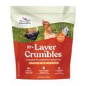Manna Pro Chicken Feed, 16% Protein Layer Crumbles with Probiotics for Digestive Health, Complete Feed for Laying Hens to Support Egg Production, Nutrient-Rich Chicken Food, Made in USA, 8 lb Bag