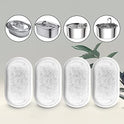 Cat Water Fountain Filters for 108/3.2L& 67oz/2L Stainless Steel Pet Water Dispenser Fountain Filter Replacement with 8 Sponges (8 Filters&8 Sponges)