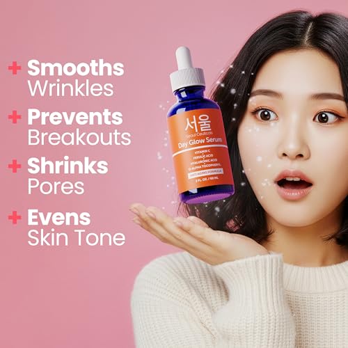 SeoulCeuticals Korean Skin Care 20% Vitamin C Hyaluronic Acid Serum + CE Ferulic Acid - Potent Anti Aging, Anti Wrinkle Korean Beauty 1oz