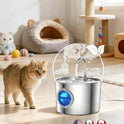 Cat Water Fountain Advanced 304 Stainless Steel 2.2L/74oz with Detachable Tank, Easy to Clean, Automatic Pet Fountain Quiet Cats Water Dispenser, Perfect for Cats Dogs Indoor