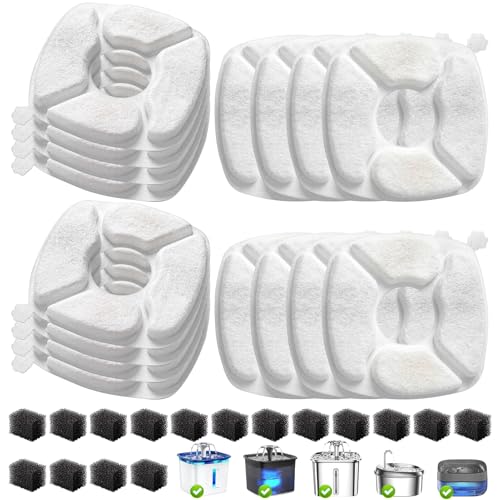 32 Pcs Cat Water Fountain Replacement, 95oz, 16-Pack