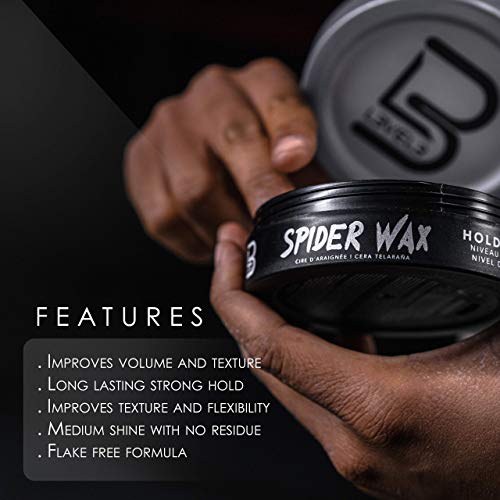 L3 Level 3 Spider Wax - Long Lasting and Strong Hold Improve your Hair Volume and Texture - Level Three Hair Wax for Men (150 ML)