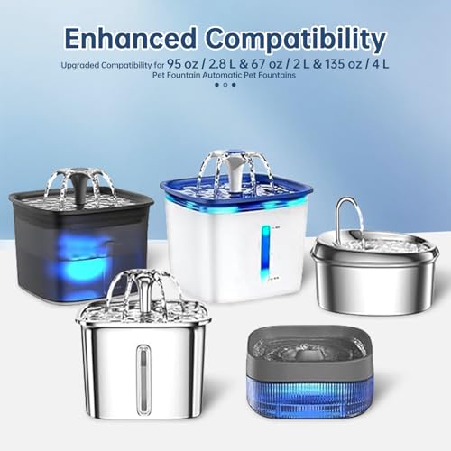 32 Pcs Cat Water Fountain Replacement, 95oz, 16-Pack