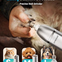 oneisall 4 in 1 Dog Grooming Kit with LCD Display, Dog Hair Trimmer for Paw Nail Grinder, Rechargeable Cordless Low Noise IPX7 Waterproof Pet Clippers
