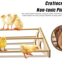 Large Wooden Pine Chick Perch Roosting Bar for Baby Chicks Brooder Coop, Chicken Training Toy Stand