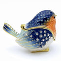Robin Bird Jewelry Trinket Boxes Hinged Ring Box.Collectible Bird Figurines Home Decor Gifts for Women.Necklace Rings Earrings Organizer.