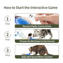 Catnip Cat Toys Satisfy Cat's Natural Hunting Instintion for Indoors Cats Feather Toys Interactive with Lifelike Chirp Sound Chirping Bird Kitten Toy (2 Pack)