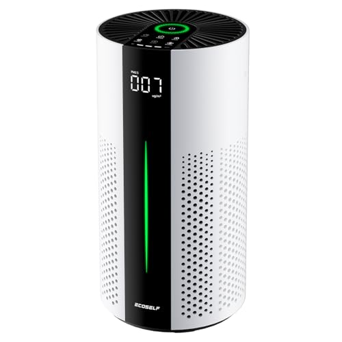 ECOSELF Air Purifiers for Home Large Room up to 1800 Ft², Air Purifiers for Bedroom 360° Air Intake with Smart Auto Mode, HEPA Air Purifier, Air Cleaner for Smoke PoIIen Pet Dander, HAP609