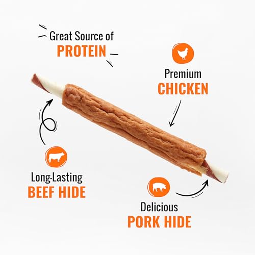 Good ‘n’ Fun Triple Flavor Ribs Chews for All Dogs, Treat Your Dog to Long-Lasting Chews Made with Beef Hide, Chicken and Pork Hide, 12 oz
