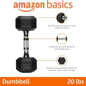 Basics Rubber Hex Dumbbell Hand Weight