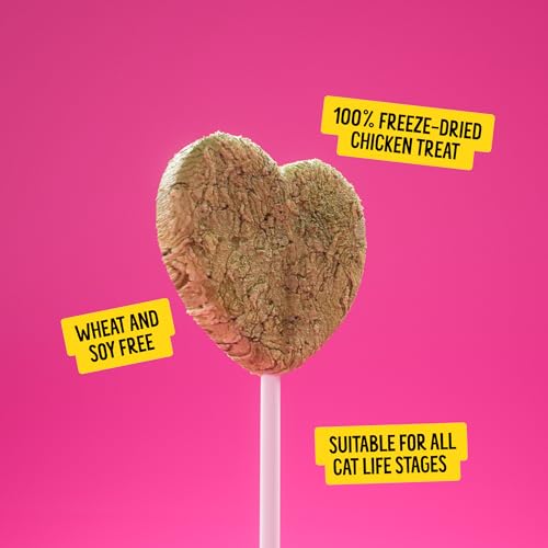 Bonkers Purrpops Freeze-Dried Catnip Flavored Lollipop Treats for Cats, 4 Pack (Pack of 13)