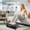 Homesy Vibration Plate Exercise Machine, Vibrating Plate for Lymphatic Drainage, Full Body Shake Platform Board for Home Fitness and Fat Burning, Sport Gym Equipment for Women Men