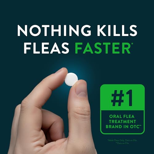 Capstar for Dogs (nitenpyram), Fast-Acting Oral Flea Treatment for Dogs Over 25+ lbs, Vet-Recommended Flea Medication Tablets Start Killing in 30 Minutes, 6 Doses | Ideal for Dogs 25+ lbs; Oral Tablet, No Mess; 6 doses; Fast Flea Knockdown