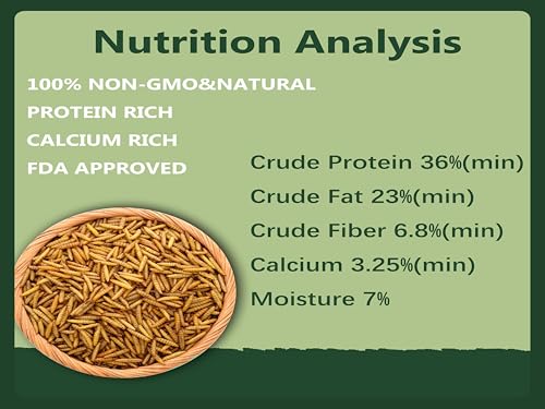10lb Dried Black Soldier Fly Larvae – Pure Natural, High Protein & Calcium Chicken Feed, Cost-Effective and Premium Quality