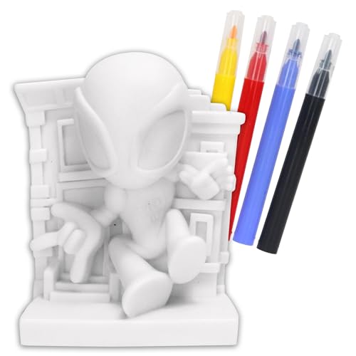 Marvel Spidey Design A Vinyl – Marvel Spidey and His Amazing Friends DIY Coloring Toy – Washable Markers and Vinyl Figures Included – Creative Craft Kit for Kids Ages 4+