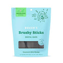 Bocce's Bakery Dailies Brushy Sticks to Support Oral Health & Fresh Breath, Wheat-Free Dental Bars for Dogs, Made with Real Ingredients, Baked in The USA, Natural Coconut & Mint, Medium Dogs