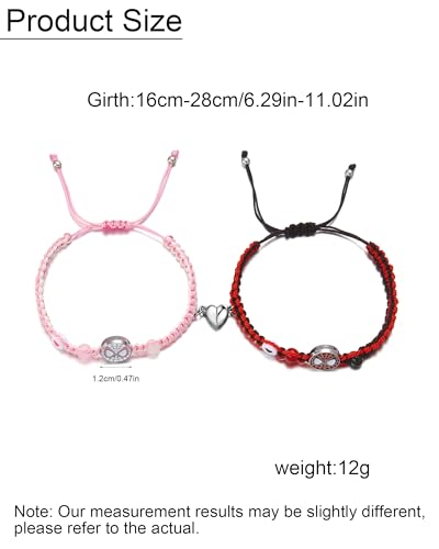 Spider Friendship Bracelets for 2 Matching Bracelets for Couples Best Friends Matching Spider Bracelet for BFF Friendship Jewelry Gifts for Bestie GF BF