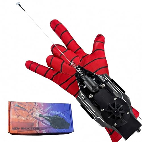 HNCSFW Spider Silk Launcher for Kids,Web Shooters- USB Type c Charging, Launch Distance 8ft - Can Grab Small Objects-Variety of Play Modes ((Black))
