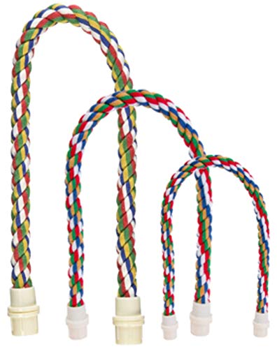 JW Pet Comfy Perch For Birds Flexible Multi-color Rope, Large - 21" Length