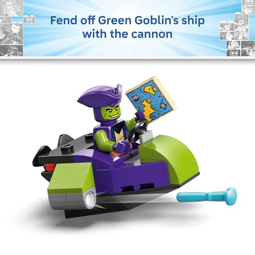 LEGO Marvel Spidey and His Amazing Friends Team Spidey Pirate Ship Building Toy for Kids - Super Hero Pretend Play Set for Preschool Boys & Girls, Ages 4+ - Gift Idea for Birthdays - 11208