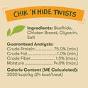 Pet 'n Shape Chik 'n Hide Twists – Chicken Wrapped Rawhide Natural Dog Treats, Small, 16 oz