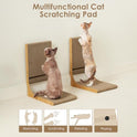 EHEYCIGA 2-Pack Cat Scratcher, 25.6 Inch L-Shaped Cardboard Scratch Pad for Indoor Cats, Vertical Cat Scratching Board with Ball Toy, Furniture Protector, Reversible Design for Double Life, Large