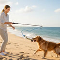 DIBBATU Flirt Pole for Dogs Interactive Dog Toys for Large Medium Small Dogs Chase and Tug of War, Dog Teaser Wand with Lure Chewing Toy for Outdoor Exercise & Training