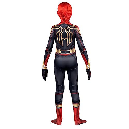 MARVEL Integrated Spider-Man Official Youth Deluxe Zentai Costume - Stretch Spandex with Hidden Zippers and Wrist Slits