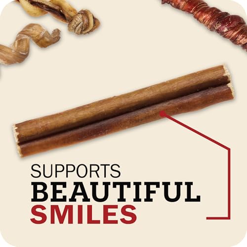 Redbarn Pet Products All Natural 5"-8" Braided Bully Sticks for Small & Large Dogs - Healthy Long Lasting Beef Chews Variety Party Pack - Single Ingredient Low Odor Rawhide Free - 8 oz Bag