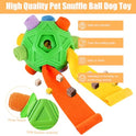 Dog Snuffle Ball-Interactive Puzzle Dog Toys Encourage Natural Foraging Skills Slow Feeder for Training and Stress Relief, Cloth Strip Hiding Food Chew Toys with Squeaky Carrot Toy for Any Size
