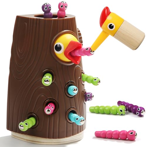TOP BRIGHT Montessori Toys for 2 Year Old - Magnetic Bird Feeding Games for 2 Year Olds, Learning Toys for Toddlers 2-4 Years, Fine Motor Skills Toy for 3 Years Old Girls and Boys