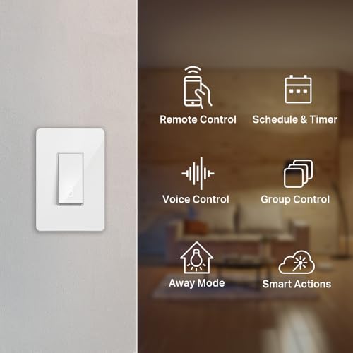 Kasa Smart Light Switch HS200P3, Single Pole, Needs Neutral Wire, 2.4GHz Wi-Fi Light Switch Compatible with Alexa and Google Home, UL Certified, No Hub Required, 3 Count -Pack of 1 , White