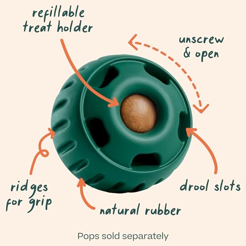 WOOF Pupsicle - Long-Lasting Interactive Dog Ball Toy to Keep Your Pup Busy and Distracted - Safe for Dogs - Low-Mess Design - Dog Toys for Medium and Large Dogs 25-75 lbs