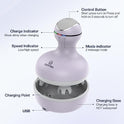 COMFIER Electric Scalp Massager with Mutlti-Modes Vibration, Portable Handheld Head Scratcher for Hair Growth,Waterproof Head Massager for Full Body,Dog Cat Massager for Deep Clean and Stress Relax