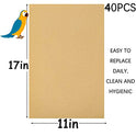 40PCS Gravel Liner Paper for Bird Cage,11x17 In Bird cage Liner Paper-Gravel Paper Special for Bird Cage in Sea Sand,Parrot Cage Sandpapers Cushion Pad Pet Bedding Accessories (40PCS 11 x 17 Inch)