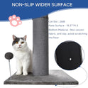 Cat Craft Cat Scratching Post Carpet Scratching Post 41" for Indoor Cats, Tall Cat Scratch Post, Carpet Cat Scratcher with Replaceable Toys, Sturdy Base, Large, Gray