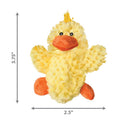 KONG Low Stuffing with Squeaker Dog Toy, X-Small, 3 Animals, Bear, Duck, Frog