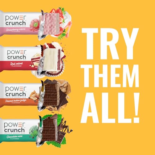 Power Crunch Protein Energy Wafer Bars, Triple Chocolate, 1.4 Ounce (12 Count)
