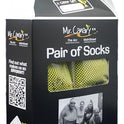 Mr. Canary Yellow 'Pair of Socks' Finch Sock Feeders, 2pk, Seed-Filled All-Season Feeders, 24oz Total