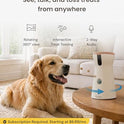 Furbo 360° Dog Camera [Subscription Required] Unlock w/Paid Plan: Home Security & Dog Safety Alerts, Rotating Pet Treat Toss, 2-Way Speaker (Low Risk, 3mo Min. Cancel Anytime)
