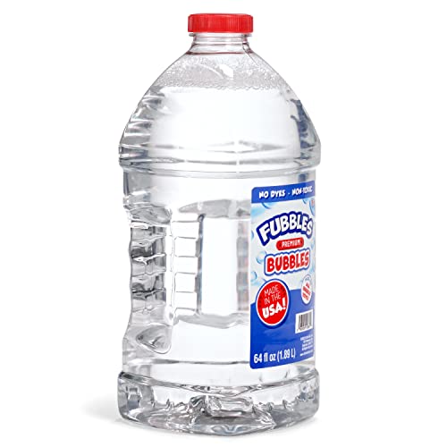 Little Kids Bubbles by Fubbles | Made in The USA | 64oz Non Toxic Bubble Solution | Refill Solution for Bubble Machines and Bubble Toys